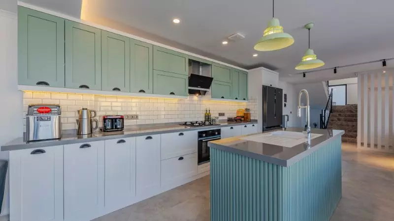 Green Kitchen Cabinet
